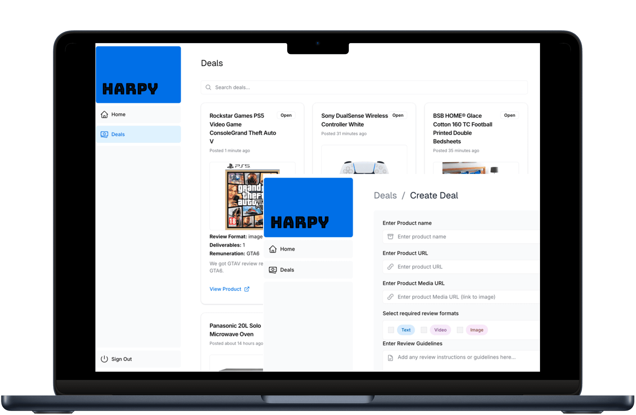 Screenshots of the dashboard project showing desktop version